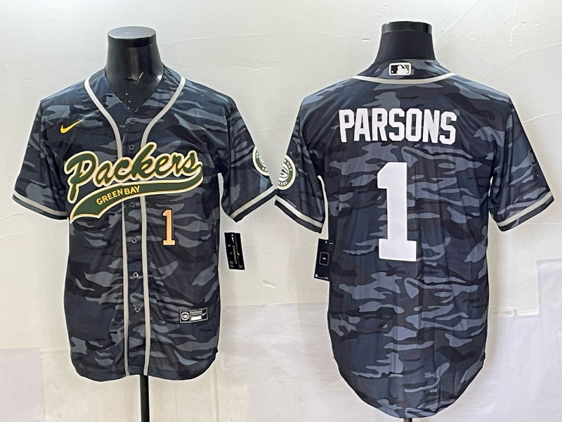Men Green Bay Packers #1 Parsons camo Nike NFL 2025 jersey 06